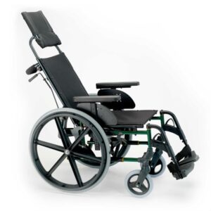 silla de ruedas de acero reclinable autopropulsable breezy premiun