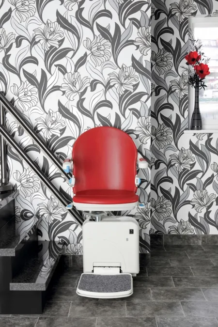silla salvaescaleras socius tapiceria roja